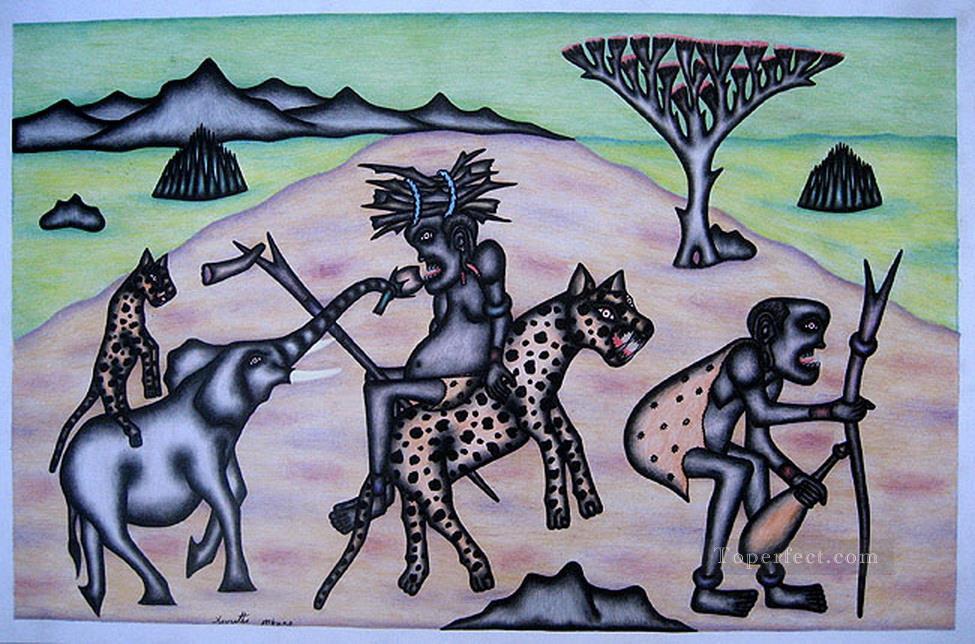 Sur Léopard Afriqueine Peintures à l'huile
